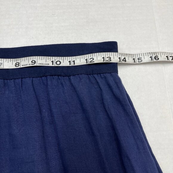 Chicos Skirt Womens 0 S Blue Ombre Linen Maxi Fringe Beachy Boho Hippie Festival - Picture 5 of 8